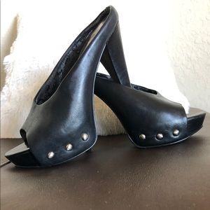 Guess Black Studded Leather Stiletto
